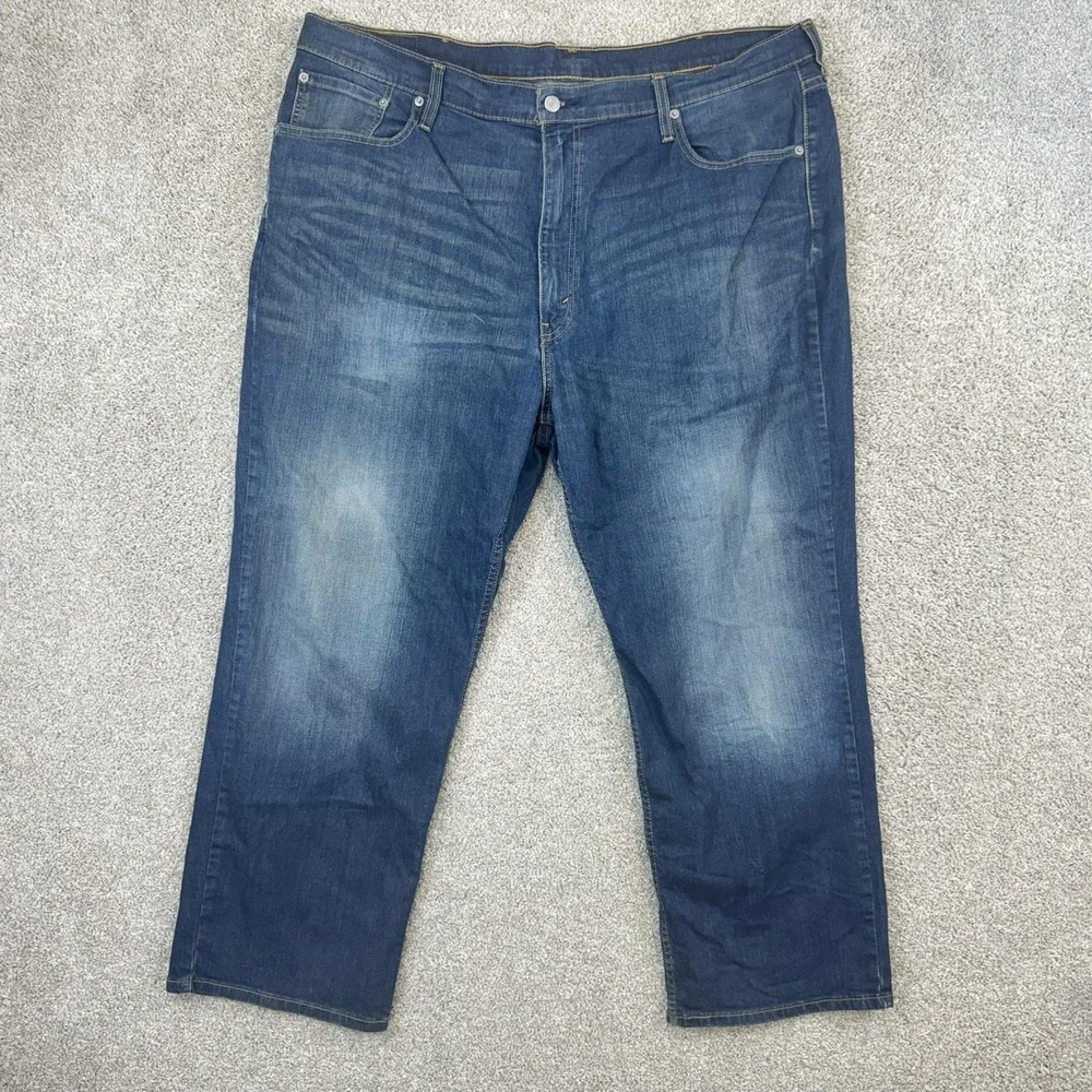 Levi's 559 Relaxed Straight Jeans Men 46x30 Blue Medium Wash Stretch‎ Denim
